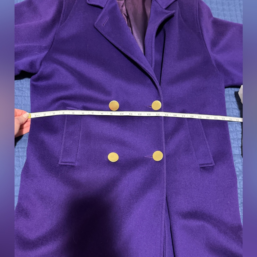 Vintage Portrait 100% Wool Purple Women's Coat - Picture 13 of 15